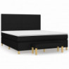 Boxspringbett mit Matratze Schwarz 180x200 cm Stoff