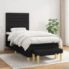 Boxspringbett mit Matratze Schwarz 80x200 cm Stoff