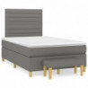 Boxspringbett mit Matratze Dunkelgrau 120x200 cm Stoff