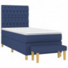 Boxspringbett mit Matratze Blau 90x190 cm Stoff