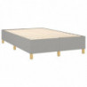 Boxspringbett mit Matratze Hellgrau 120x200 cm Stoff