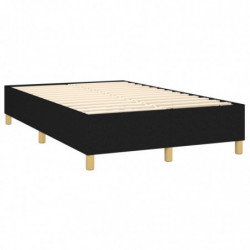 Boxspringbett mit Matratze Schwarz 120x200 cm Stoff