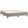 Boxspringbett mit Matratze Hellgrau 180x200 cm Samt