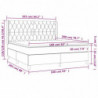 Boxspringbett mit Matratze & LED Dunkelgrau 160x200 cm Stoff