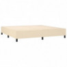 Boxspringbett mit Matratze & LED Creme 200x200 cm Stoff