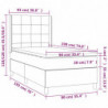 Boxspringbett mit Matratze & LED Dunkelgrau 90x190 cm Stoff