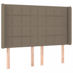 Boxspringbett mit Matratze & LED Taupe 140x200 cm Stoff