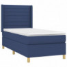 Boxspringbett mit Matratze & LED Blau 80x200 cm Stoff