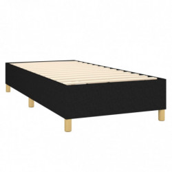 Boxspringbett mit Matratze & LED Schwarz 80x200 cm Stoff