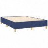 Boxspringbett mit Matratze & LED Blau 140x190 cm Stoff