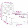 Boxspringbett mit Matratze & LED Dunkelblau 100x200 cm Samt