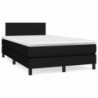 Boxspringbett mit Matratze Schwarz 120x200 cm Stoff