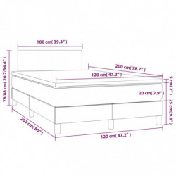 Boxspringbett mit Matratze Schwarz 120x200 cm Stoff