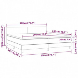 Boxspringbett mit Matratze Dunkelgrau 200x200 cm Stoff