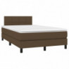 Boxspringbett mit Matratze Dunkelbraun 120x200 cm Stoff