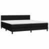 Boxspringbett mit Matratze Schwarz 200x200 cm Stoff