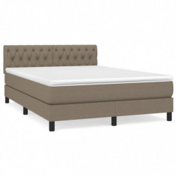 Boxspringbett mit Matratze Taupe 140x200 cm Stoff