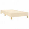 Boxspringbett mit Matratze Creme 90x200 cm Stoff