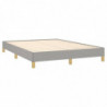 Boxspringbett mit Matratze Hellgrau 140x190 cm Stoff