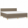 Boxspringbett mit Matratze Taupe 160x200 cm Stoff