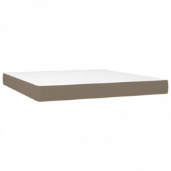 Boxspringbett mit Matratze Taupe 160x200 cm Stoff