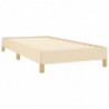 Boxspringbett mit Matratze Creme 100x200 cm Stoff