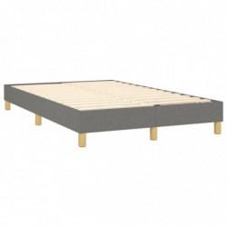 Boxspringbett mit Matratze Dunkelgrau 120x200 cm Stoff