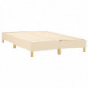 Boxspringbett mit Matratze Creme 120x200 cm Stoff