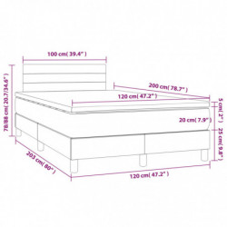 Boxspringbett mit Matratze Taupe 120x200 cm Stoff