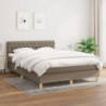 Boxspringbett mit Matratze Taupe 140x200 cm Stoff