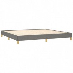 Boxspringbett mit Matratze Dunkelgrau 200x200 cm Stoff