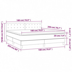 Boxspringbett mit Matratze Blau 180x200 cm Stoff