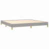 Boxspringbett mit Matratze Hellgrau 200x200 cm Stoff