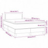 Boxspringbett mit Matratze Weiß 120x200 cm Kunstleder