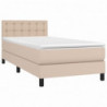 Boxspringbett mit Matratze Cappuccino-Braun 80x200cm Kunstleder