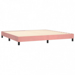 Boxspringbett mit Matratze Rosa 200x200 cm Samt