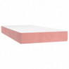 Boxspringbett mit Matratze Rosa 200x200 cm Samt