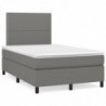 Boxspringbett mit Matratze Dunkelgrau 120x200 cm Stoff