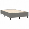 Boxspringbett mit Matratze Dunkelgrau 120x200 cm Stoff