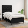 Boxspringbett mit Matratze Schwarz 80x200 cm Stoff