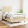 Boxspringbett mit Matratze Creme 120x200 cm Stoff