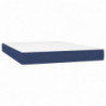 Boxspringbett mit Matratze Blau 140x190 cm Stoff