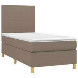 Boxspringbett mit Matratze Taupe 80x200 cm Stoff