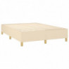 Boxspringbett mit Matratze Creme 140x200 cm Stoff