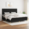 Boxspringbett mit Matratze Schwarz 200x200 cm Stoff