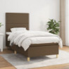 Boxspringbett mit Matratze Dunkelbraun 100x200 cm Stoff