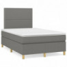 Boxspringbett mit Matratze Dunkelgrau 120x200 cm Stoff