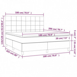 Boxspringbett mit Matratze Dunkelgrau 180x200 cm Stoff