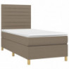 Boxspringbett mit Matratze Taupe 80x200 cm Stoff