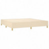 Boxspringbett mit Matratze Creme 200x200 cm Stoff